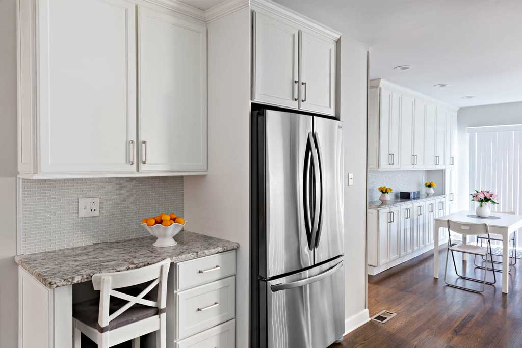 Quality kitchen remodel with white cabinetry in Squirrel Hill, PA