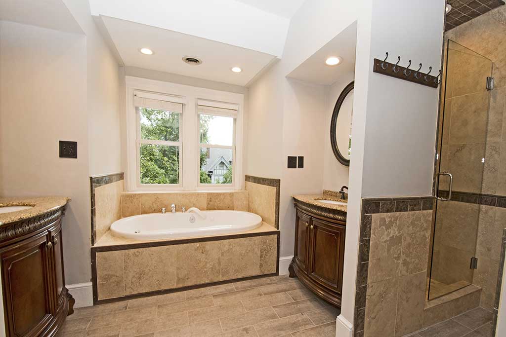 Bathtub in a bathroom remodel by Marvista Design + Build